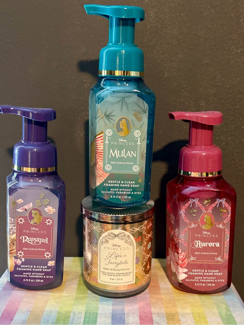 Bath & Body Foaming Hand Soap & Single wick candle- Princess Collection